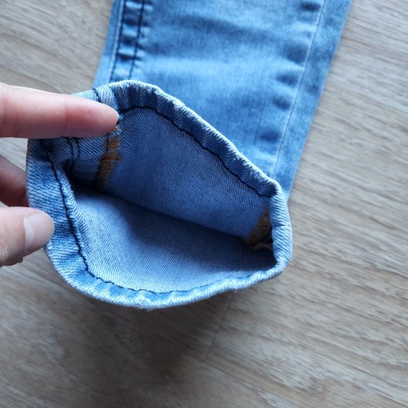 Rock Revival Jessica Ankle Crop Skinny Jeans Low Rise Zip Stretch Light Blue - Picture 4 of 8